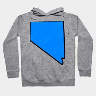 Bright Blue Nevada Outline Hoodie